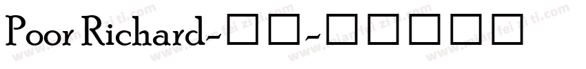 Poor Richard-常规字体转换